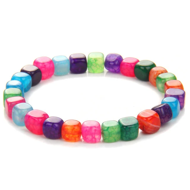 Pulseira de Ágata e Turmalina com pedras quadradas para mulheres, beleza e proteção em um acessório elegante e sofisticado. — foto 1