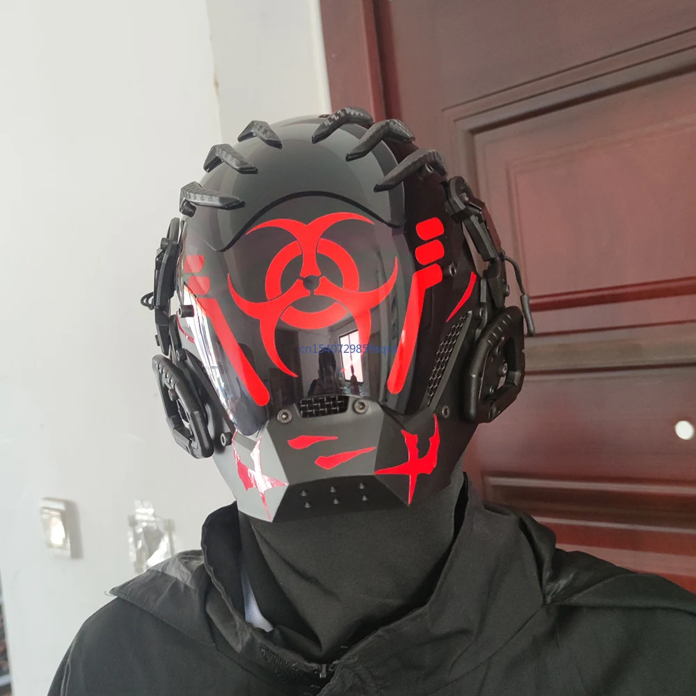 Bioweapon Black Mask Tech Creative Prop Mask Full Face Ultimate Design and Protection for Cosplay and Themed Events Futu — photo 4