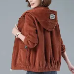 Fleece-lined thick spring and autumn clothing loose crop top for comfort and warmth, perfect for layering and a relaxed — photo 9