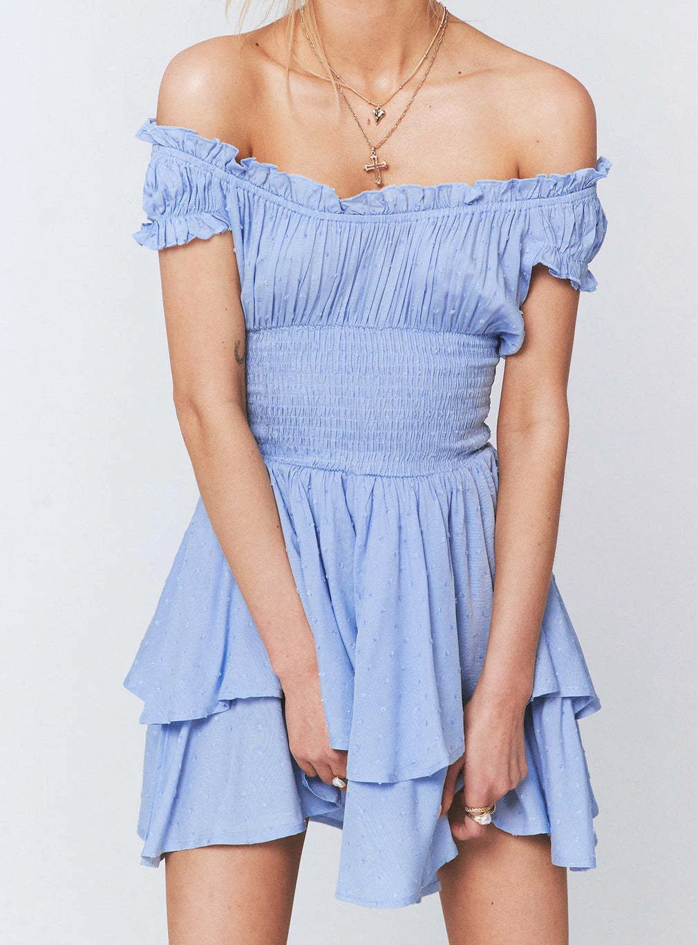 Title 17, Womens fashionable short-sleeved off-shoulder ...