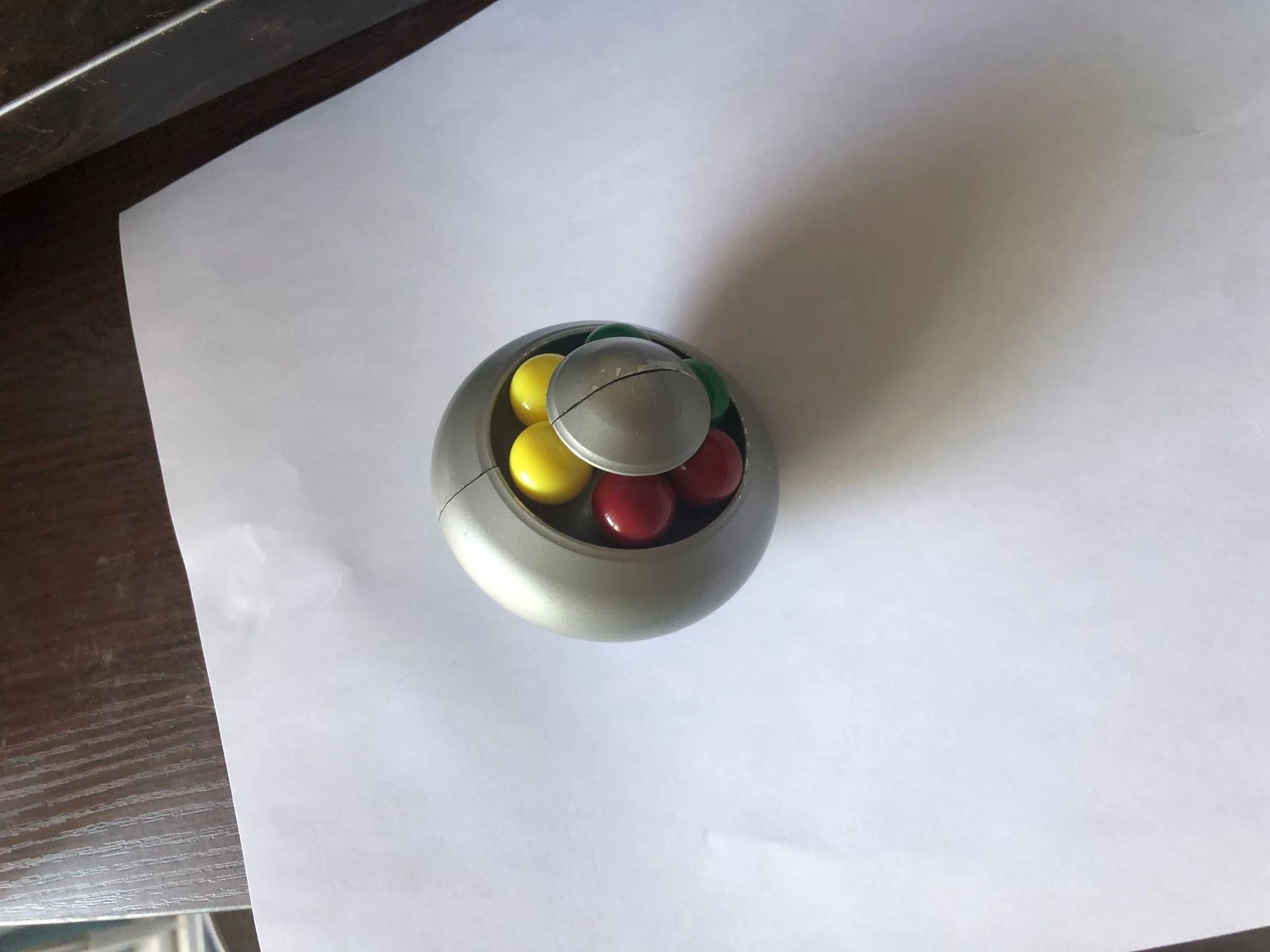 Brinquedo Infantil Quebra-cabeça Giratório Cubo Mágico Bean Treinamento Cerebral Descompressão Giroscópio Brinquedo de Dedo — foto 2