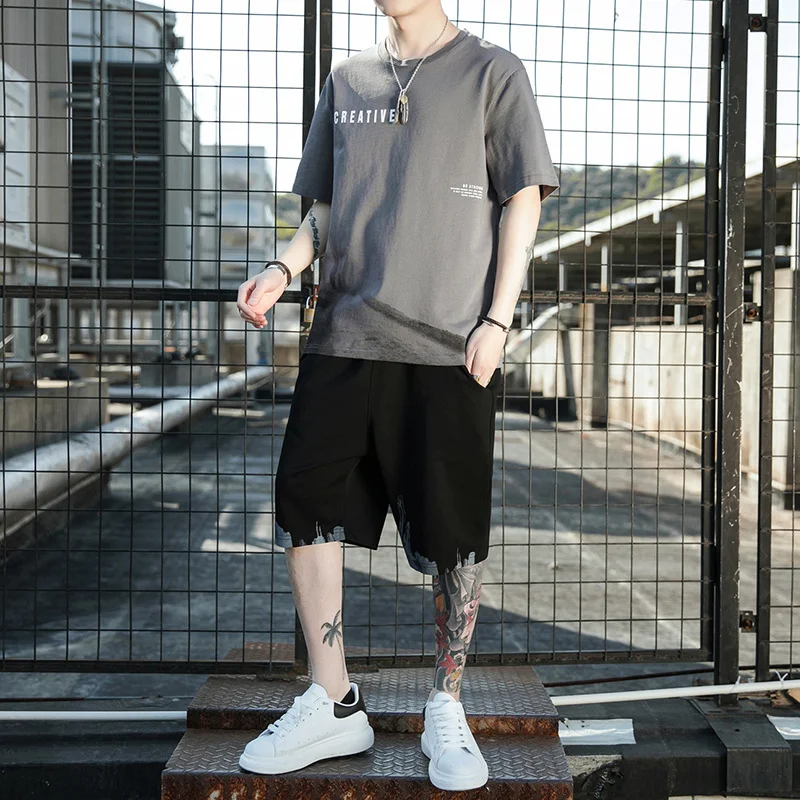 Title 5, Ice Silk Half Sleeve T-shirt Mens Loose Suit, ...