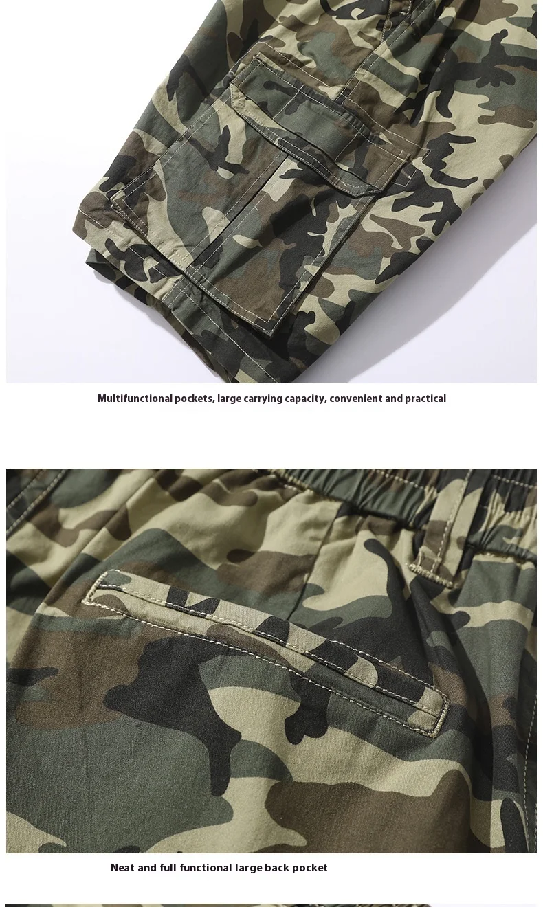 Title 13, Heren Straight Casual Broek Camouflage Multi-za...