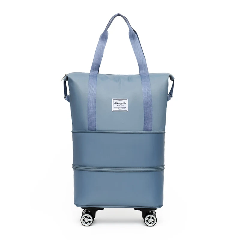Bolsa de viagem de camada dupla e grande capacidade, com separação seco/molhado, leve, para maternidade e alça coberta. — foto 4