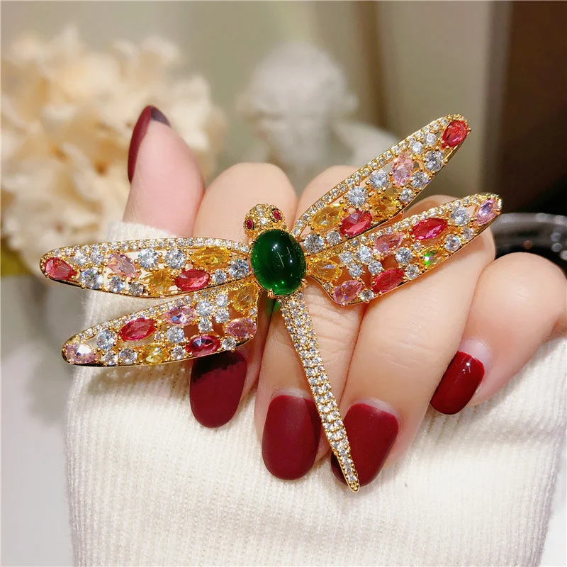 Title 2, Spilla a forma di libellula francese con zircon...
