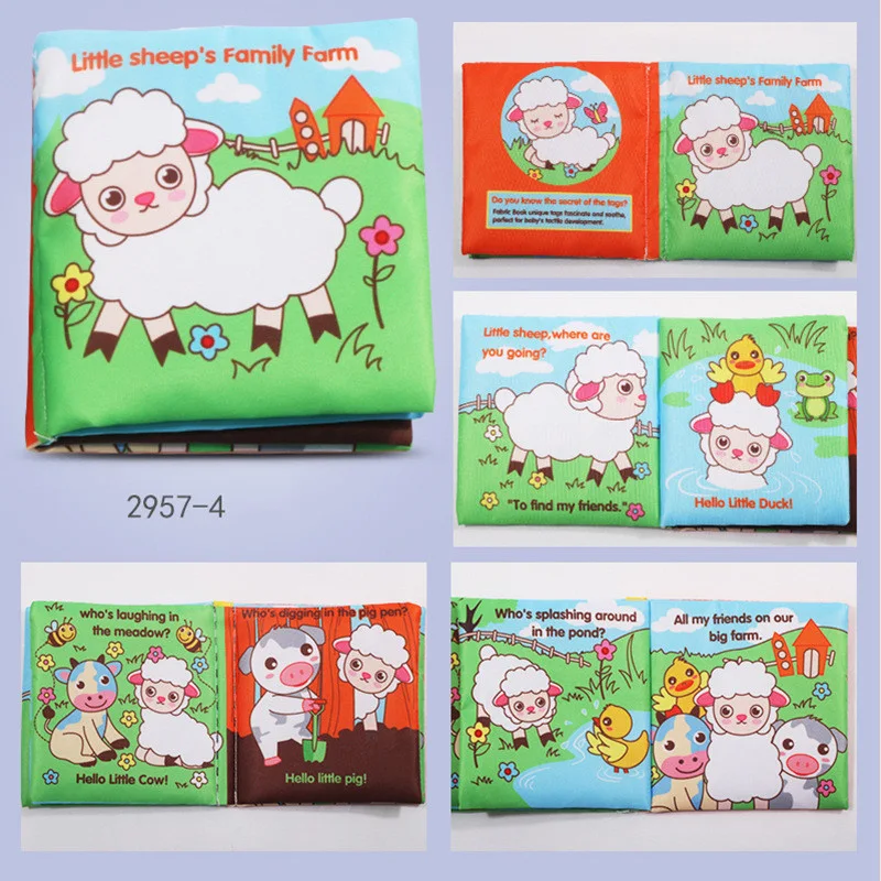 Title 24, Touch the Animal Sound Paper Tear Cloth Book Se...