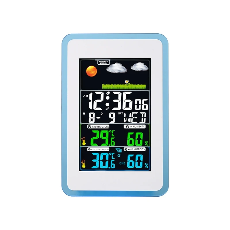 Title 15, 433MHz Wireless Weather Station with Color Disp...