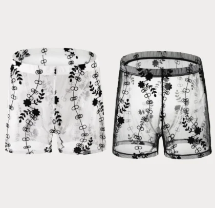 Title 5, Mesh Sexy Arrow Loose Four-corner Transparent L...