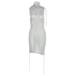 High Waist Tight Solid Color Hip Wrap Dress perfect for a flattering silhouette, comfortable fit, and effortlessly styli — photo 1