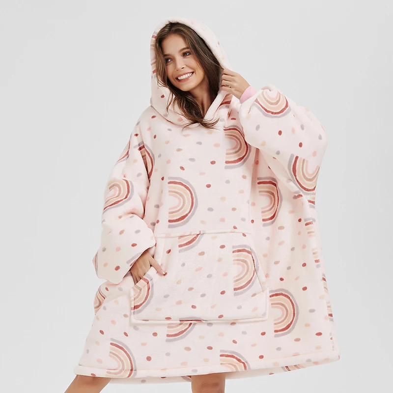 Bata de casa de franela con capucha, casual y cómoda. Suéter con capucha para estar en casa, suave y perfecta para relajarse, ideal para noches frescas. — foto 2