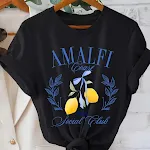 Camiseta feminina com gola redonda e estampa de limão, manga curta. Conforto e estilo para o seu dia a dia. Perfeita para looks casuais e frescos. — foto 1