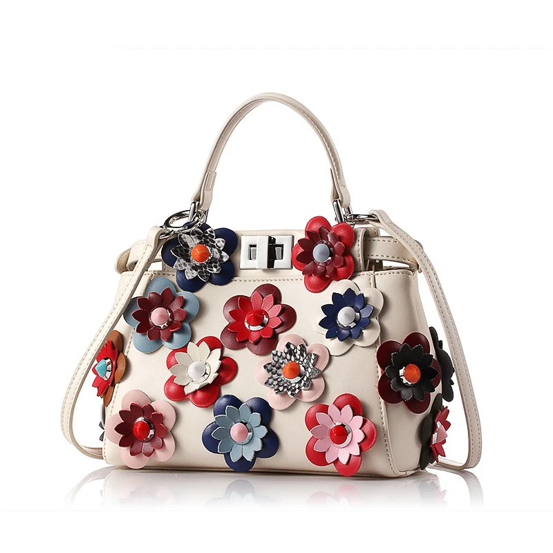 Title 6, Cowhide Bag Handbag Mini Flower Shoulder Diagon...