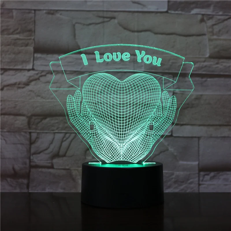 Title 2, Valentines Day Gift Hands Holding Love 3D Nigh...