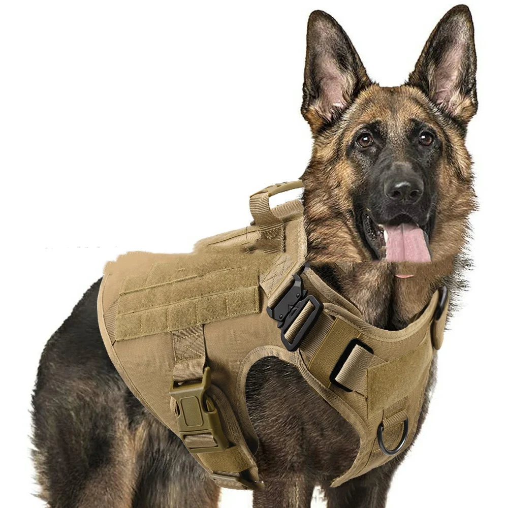 Outdoor Tactical Elastic Leash Harness Set for Dogs, durable and adjustable, providing control and comfort during advent — photo 7
