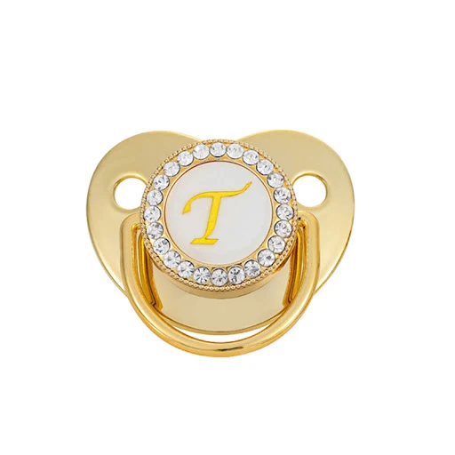 Title 19, Chupeta calmante Baby Gold 26 Letras, personali...