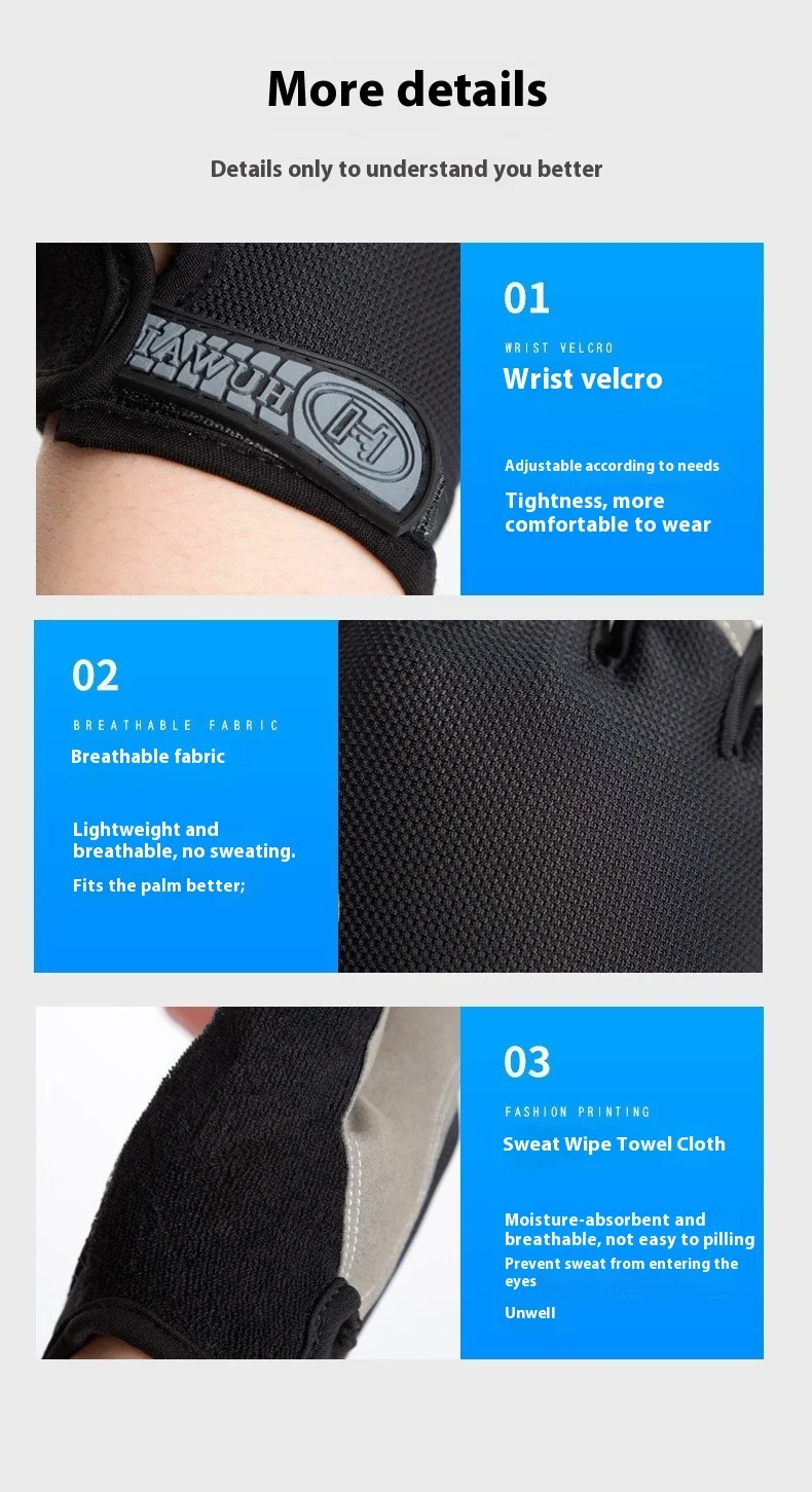 Title 1, Mens Outdoor Half Finger Gloves for Fitness, M...