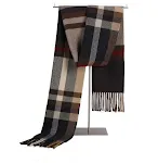 Men's Wool Scarf Short Winter Warm Thin Neck Scarf Plaid Elderly Middle Aged Youth Leisure Wear. — photo 5