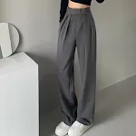 High Waist Drape Casual Loose broek met rechte pijpen, perfect voor een comfortabele en stijlvolle look, ideaal voor dagelijks gebruik. — foto 1