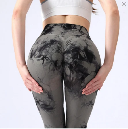 Title 6, Pantaloni Yoga Donna Tie-dye a Vita Alta Effett...