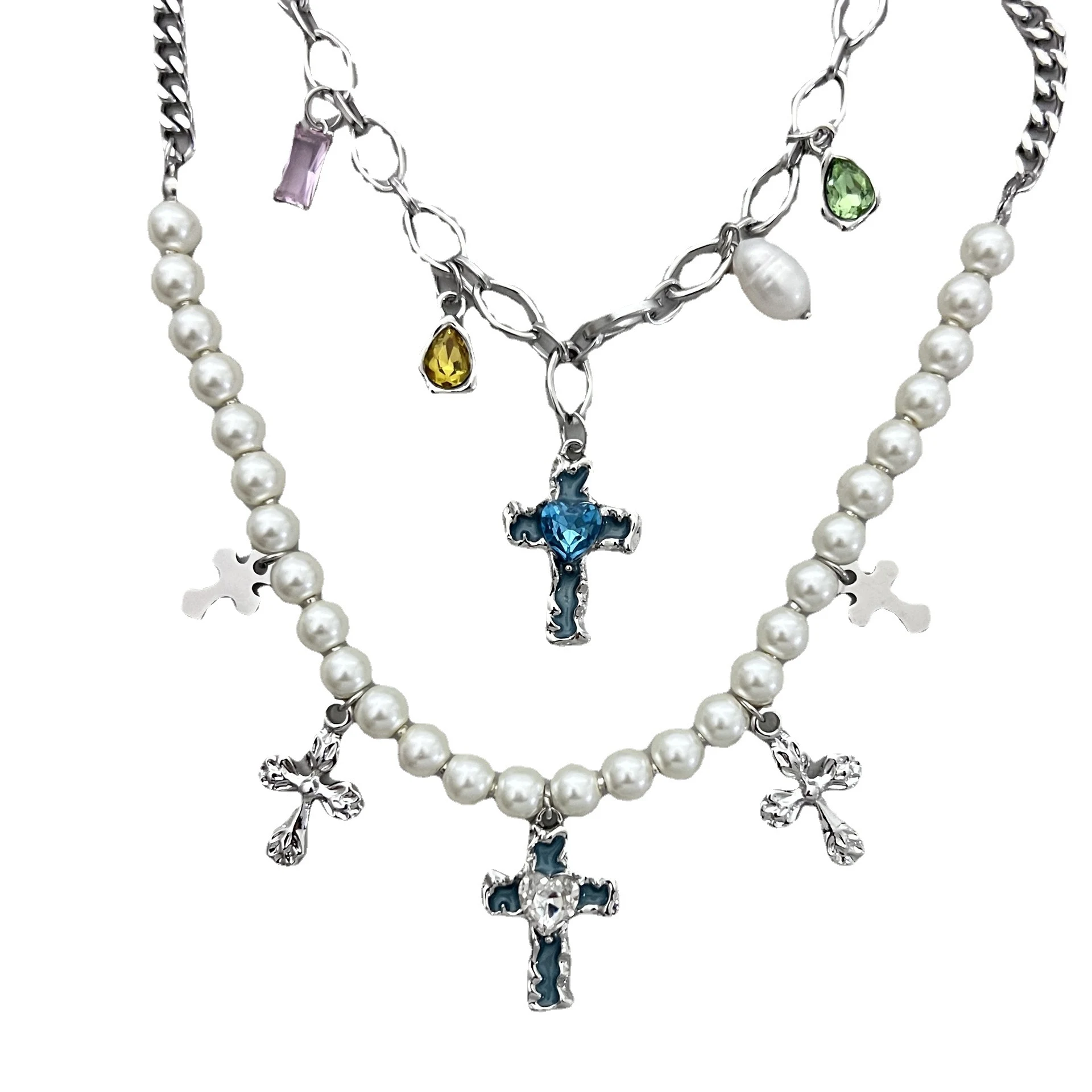 Colar feminino com design cruzado de alta qualidade, estilo doce e moderno. Perfeito para mulheres estilosas e descoladas. — foto 2