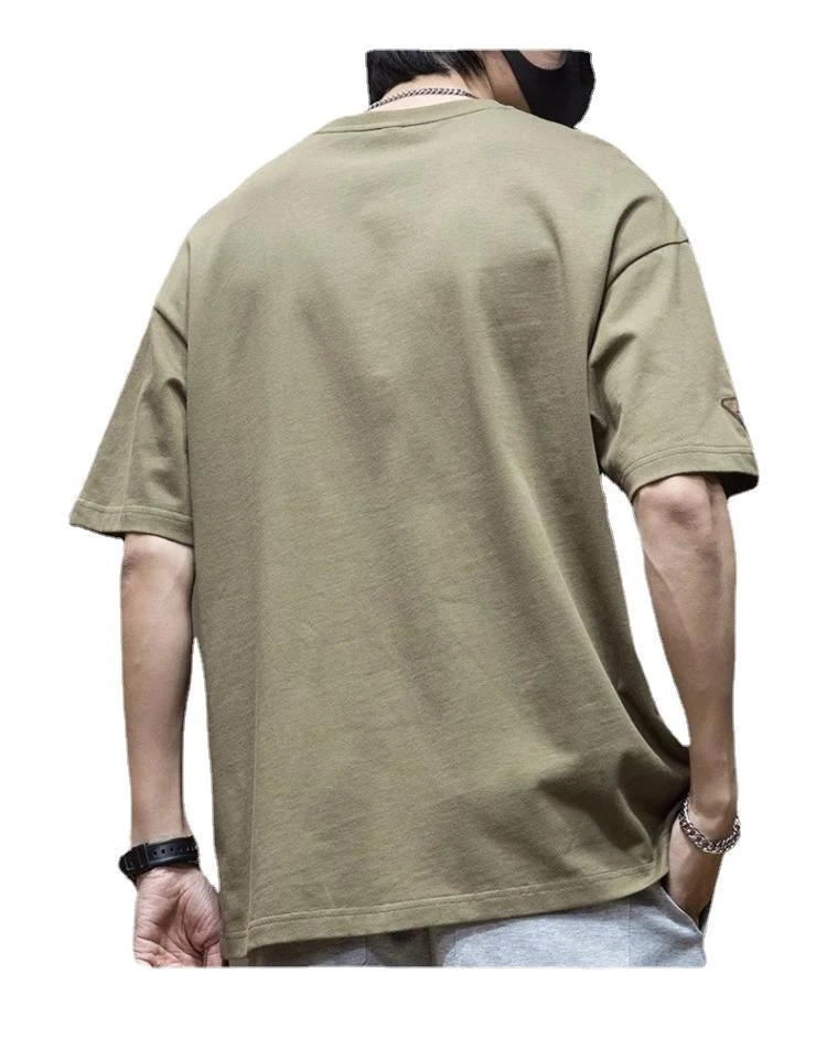 Men's Summer Loose Plus Size Pocket Printed Top T-shirt with Short Sleeves, comfortable and breathable for warm weather. — photo 3