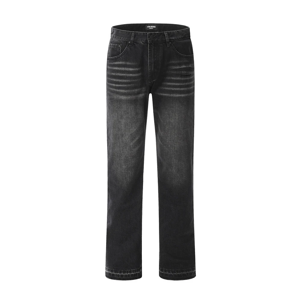 Vintage heren jeansbroek Authentieke denim broek voor mannen Comfortabele pasvorm voor dagelijks gebruik Klassieke stijl Perfect voor casual en chique outfits Duurzaam — foto 1