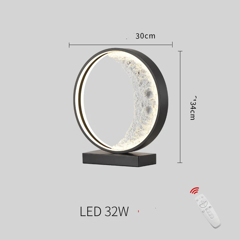 Title 3, Nordic Decorative Crescent Shape Table Lamp for...