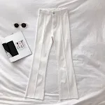 Calças Pretas de Cintura Alta Neploe Nova Chegada Feminina Calças Casuais Slim Cor Sólida Calças de Moda Coreana — foto 4