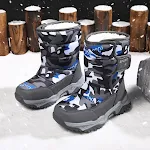 Botas de neve infantis e masculinas Impermeáveis e quentes Perfeitas para aventuras na neve Sola antiderrapante para segurança Conforto e proteção para o inverno — foto 4