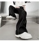 Heren casual broek voor de herfst, losse pasvorm, effen kleur met contrasterende stiksels, comfortabel en stijlvol voor dagelijks gebruik. — foto 3