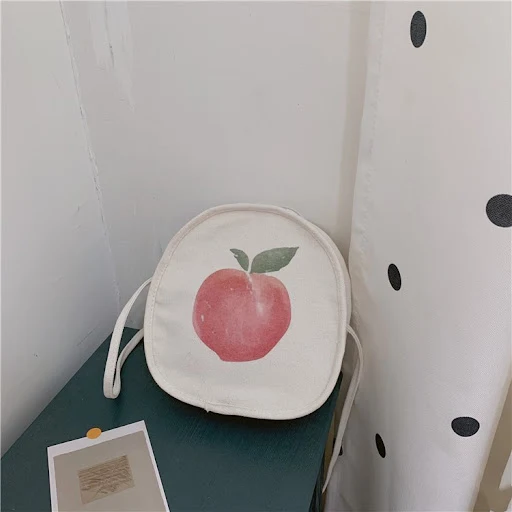 Title 4, Bolsa feminina pequena de lona com flores, esti...