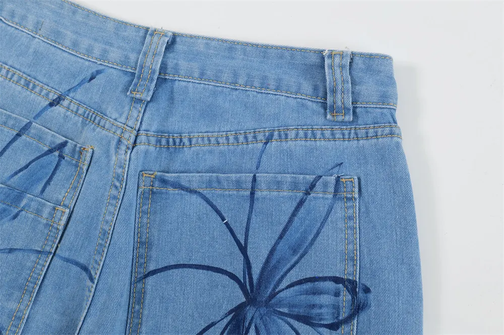 Title 9, Jeans larghi a gamba larga Stile streetwear pop...