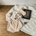 Calças de suspensórios de madeira ajustáveis para meninas, listras afundadas de algodão, perfeitas para a primavera, confortáveis. — foto 8