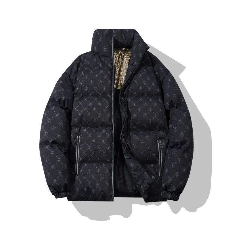 Title 6, Heated cotton-padded coat with stand-up collar ...