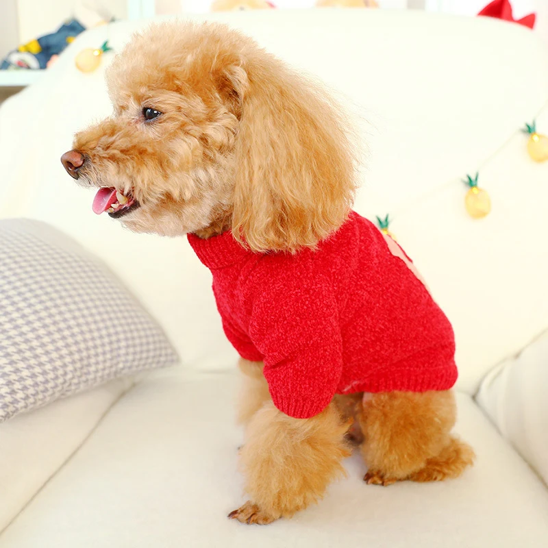 Haustier Welpe Hund Katze Herbst Winter neuer Pullover, warm und gemütlich. Schützt Ihr Tier vor Kälte. Perfekt für Herbst und Winter. — foto 3