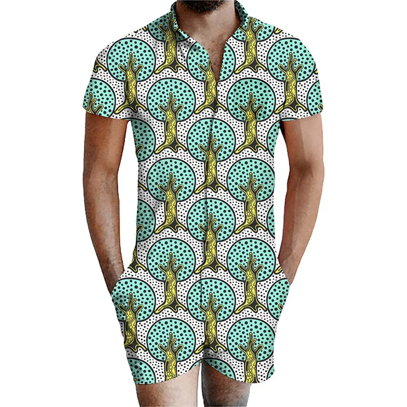 Macacão masculino estampado para um conforto e estilo inigualáveis. Perfeito para uso casual ou eventos, fácil de vestir e moderno. — foto 13