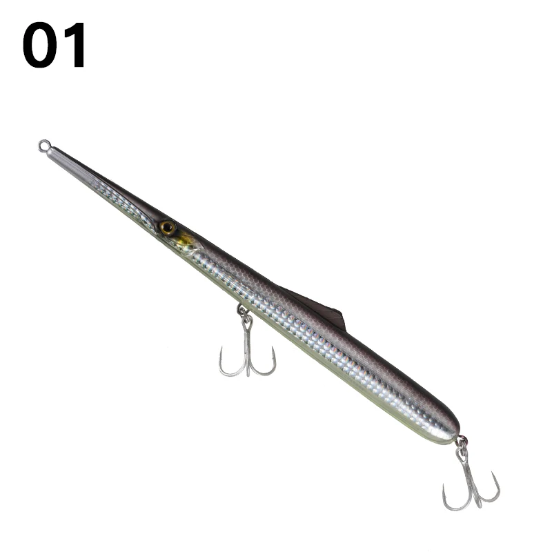 Iscas de pesca tipo agulha Stickbait Pencil Hard Baits com boa ação Wobblers para Garfish e Sphyraena Pesca. — foto 1