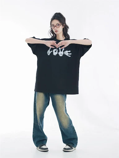 Title 4, Camiseta Stone Scissors Cloth estampada de mang...