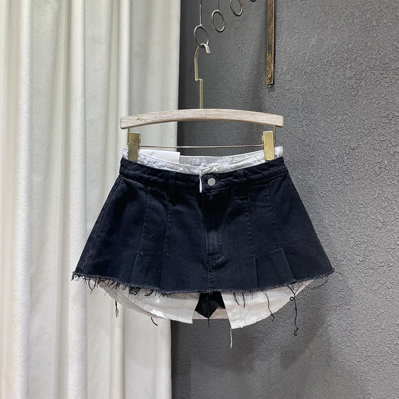 Title 3, Saia A-line Solta Patchwork Nicho Irregular Fal...