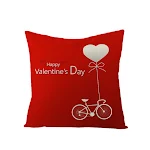 Fronha de linho vermelha com coração para o Dia dos Namorados, toque macio e romântico, presente ideal para decorar e expressar amor no quarto. — foto 14