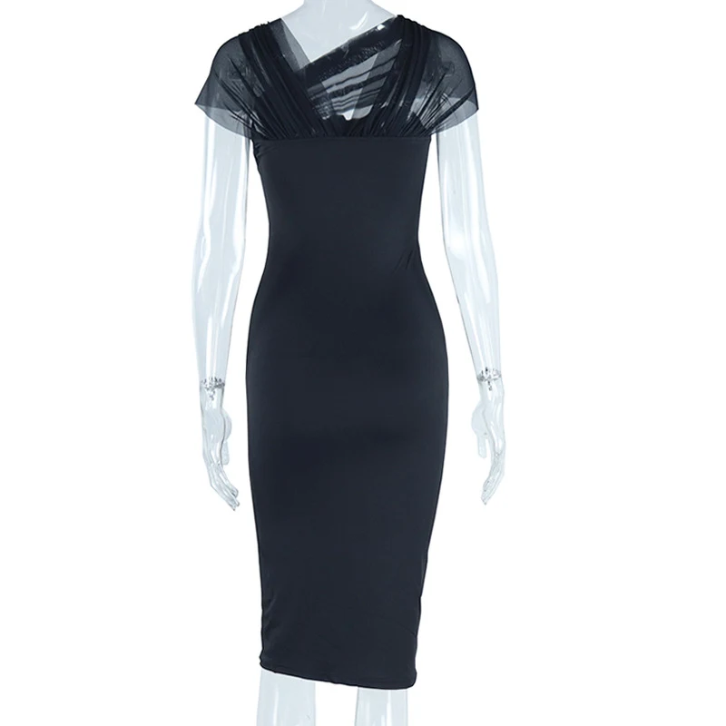 Title 7, Womens Fashion Tight-fitting Solid Color Dress