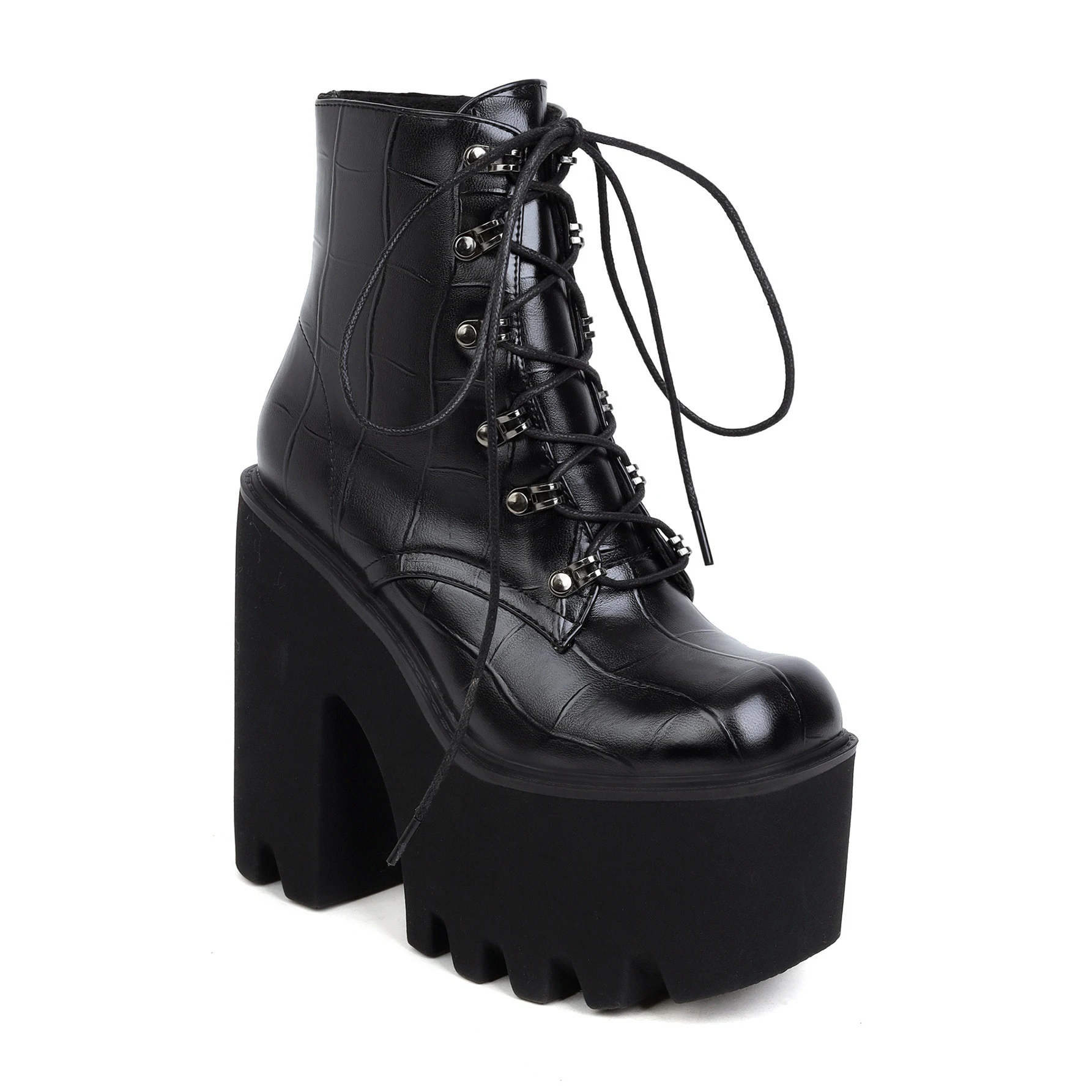 Title 3, Botas Martin Femininas de Viscose com Cadarço F...