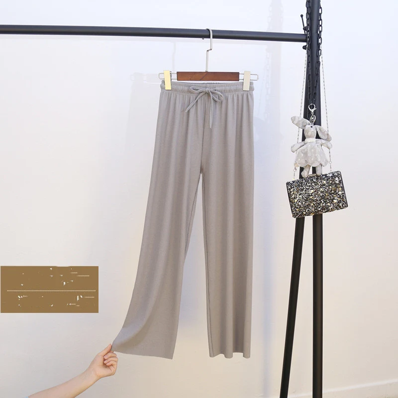 Title 3, Black Drape Straight Long Mopping Pants