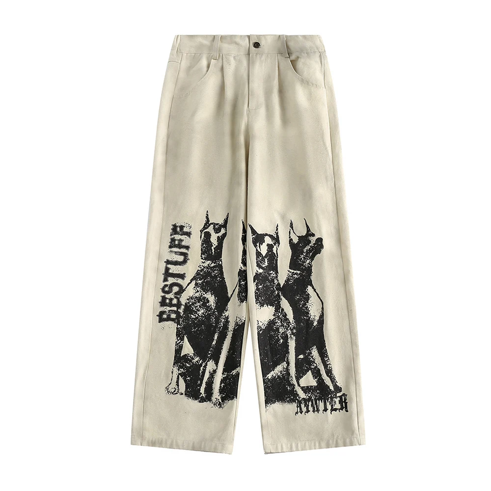 Doberman Pinscher Printed Trousers Men's Hip Hop Loose Fit, Comfortable and Stylish Streetwear for a Unique and Trendy U — photo 13
