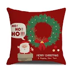Fronha de Natal de linho com estampa de desenho Decore sua casa com alegria festiva e adicione conforto ao seu descanso de Natal — foto 4