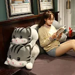 Cute plush toy bed sleeping long pillow, soft and comfy. Perfect for hugging and getting a good night's sleep. A must-ha — photo 1