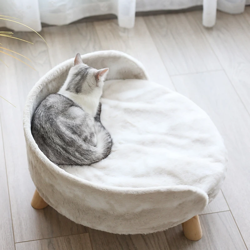 Teddy Puppy Dog Bed Kitten High Sofa Nest, a cozy and comfortable pet bed ideal for puppies and kittens, providing a sof — photo 5