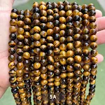 Contas de Pedra Olho de Tigre Acessórios DIY Crie joias únicas com estas contas naturais, perfeitas para projetos de artesanato e bijuterias. — foto 4