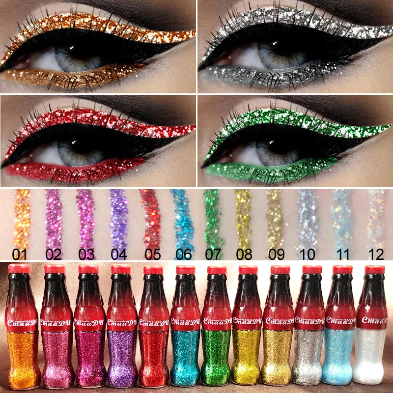 CmaaDu Color Glitter Liquid Eyeliner for Sparkling Eyes. Easy to apply, long-lasting, and with intense colors. Create a — photo 11