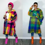 Fashion Printed Plaid Winter Mid-length Coat. Stay warm and stylish this winter. Perfect for everyday wear, offering com — photo 5
